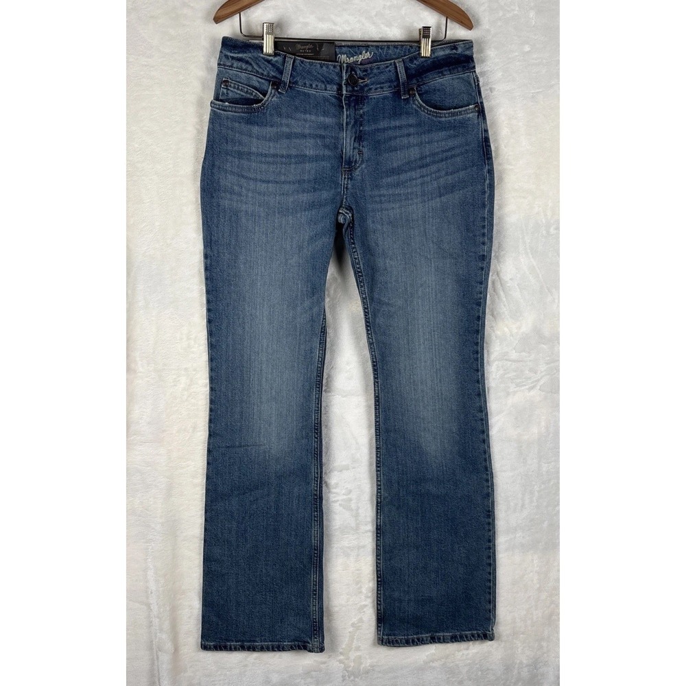 Wrangler Womens 11x34 Retro Boot Cut Jeans Dark Wash Blue Stretch Rodeo Concert